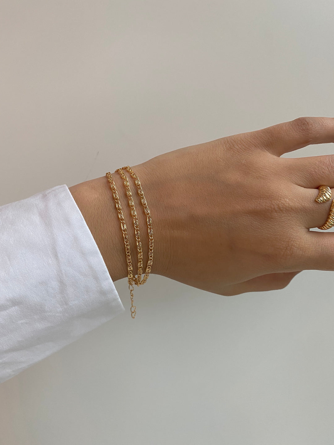 Tab Link Three Layers Bracelet