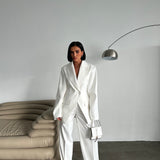 Structured Blazer & Pleated Trousers Set