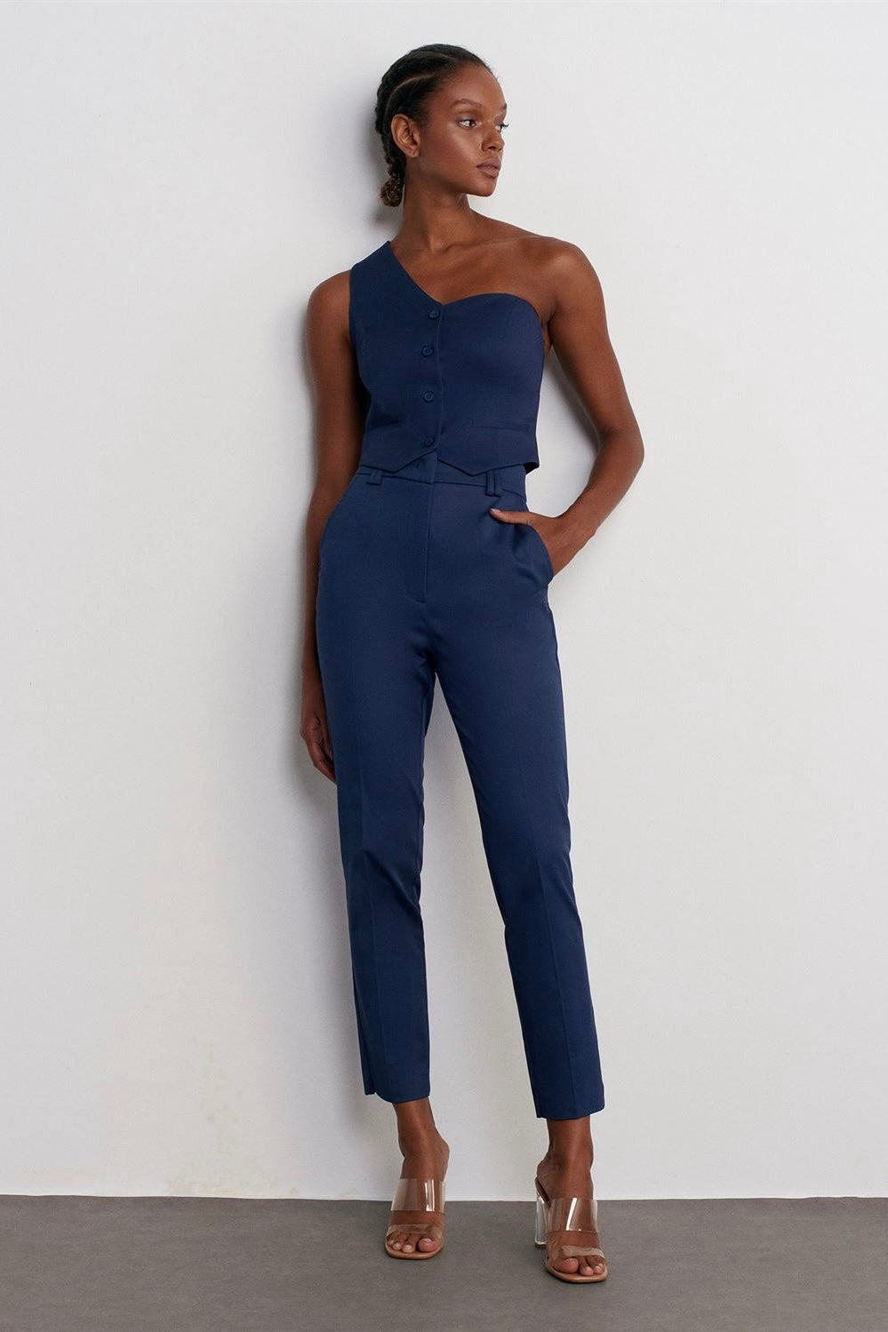Asymmetric One-Shoulder Vest
