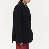 Double-Button Slit Back Blazer