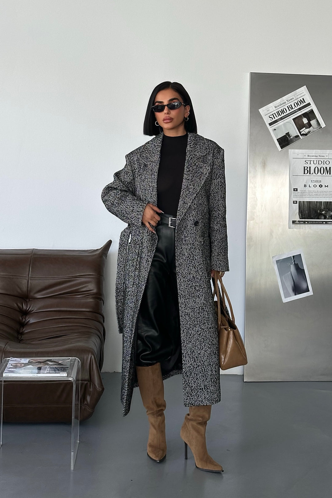 The Raven Herringbone Coat