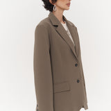 Double-Button Slit Back Blazer