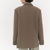 Double-Button Slit Back Blazer