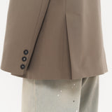 Double-Button Slit Back Blazer