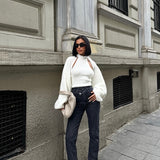 Cross Belt Jeans Gray