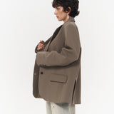 Double-Button Slit Back Blazer