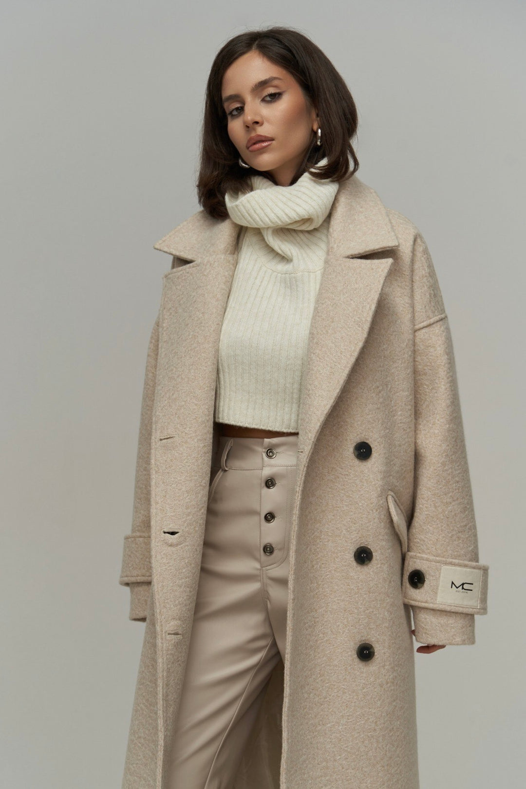 Piral Mulle Collection Oversize Beige Coat