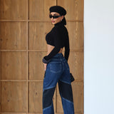 Colorblock Straight Jean