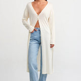 Bikini Over Long Cardigan
