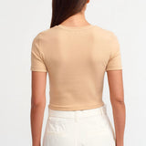 Cotton Cropped T-Shirt