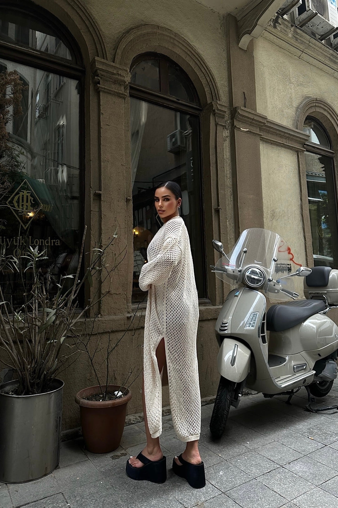 Longline Crochet Cardigan