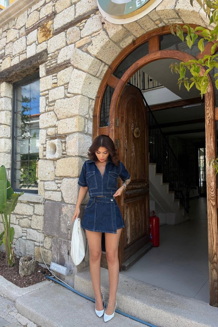 Denim Skort Set
