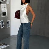 Relaxed Mid Rise Blue Denim