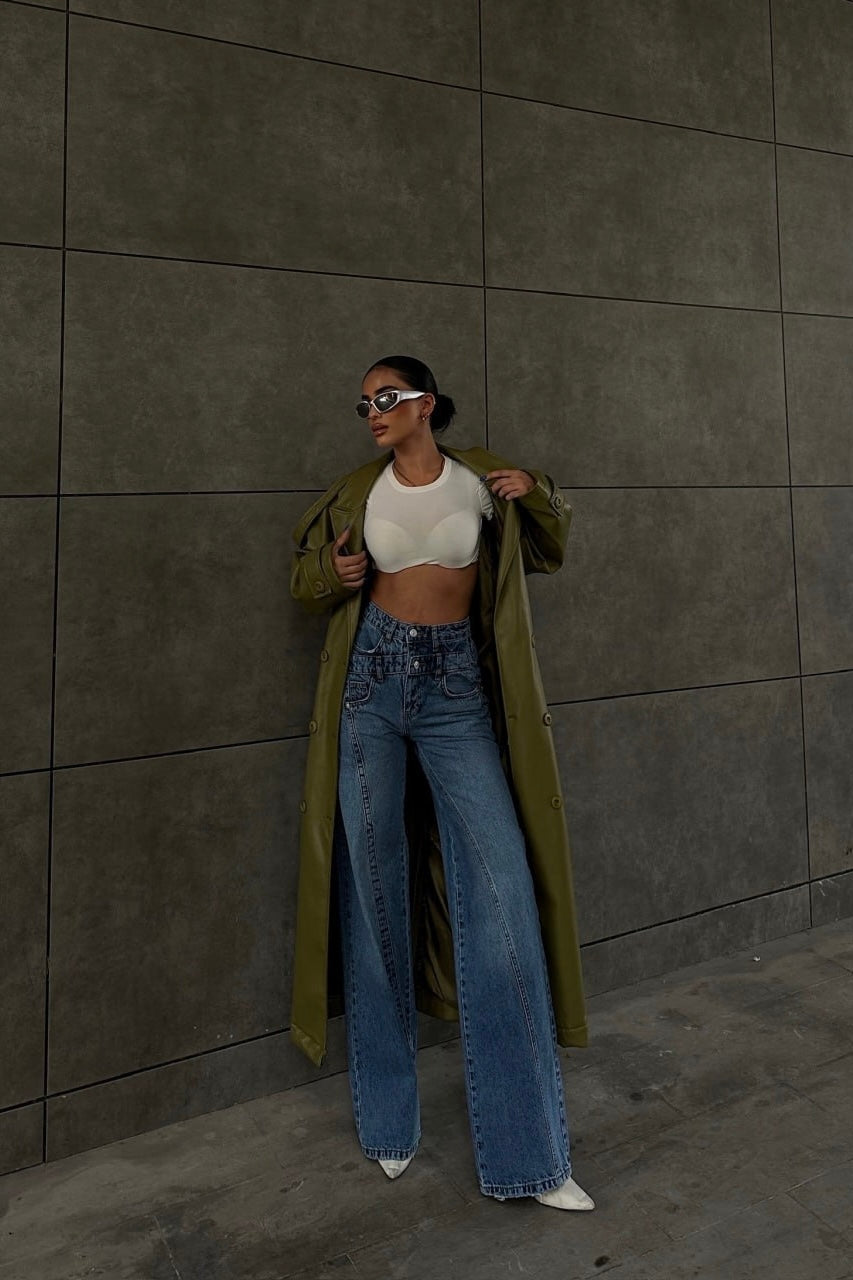 Double Waist Style Jeans