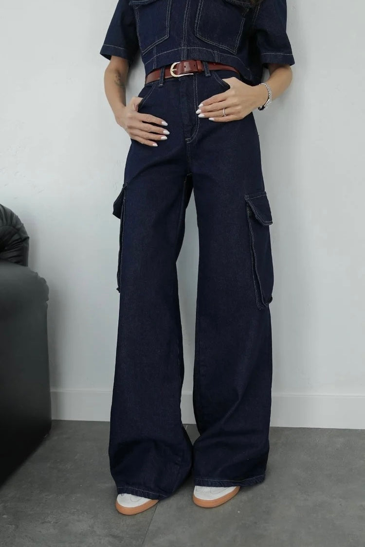 Cargo Pants Denim Set