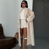 The Marlow Wrap Coat Beige