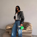 Slouch Patch Denim