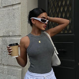 Ribbed Tank Top In Colors