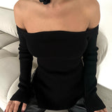 Off Shoulder Classy Knit Top
