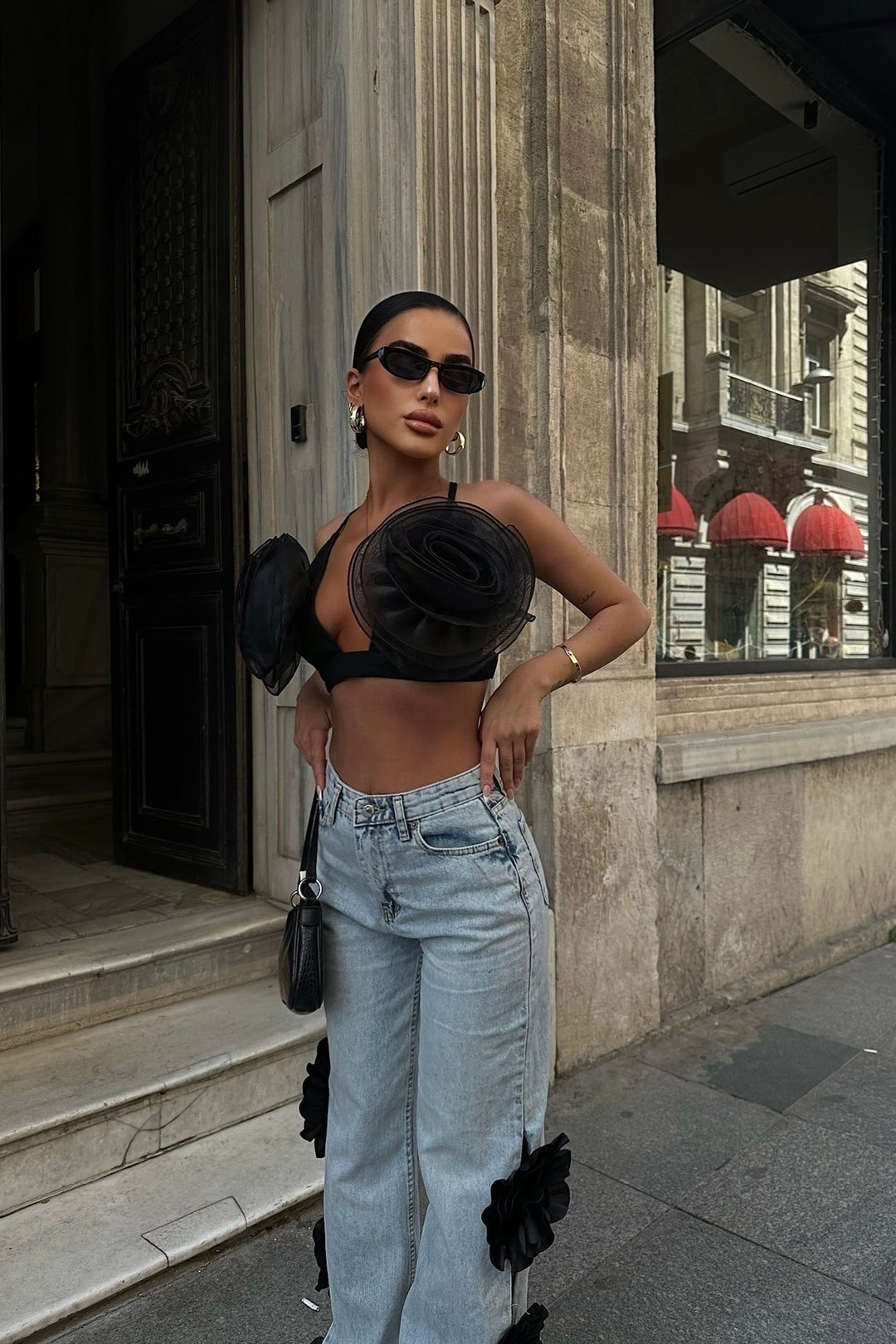 Split Rose Jeans