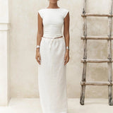 Linen Maxi Skirt