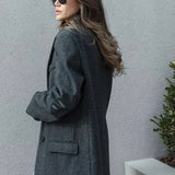 Herringbone Wool Blazer Jacket