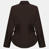The Corset Poplin Shirt Brown