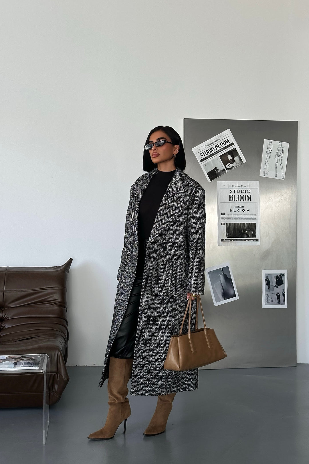 The Raven Herringbone Coat