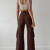 Pockets Cargo Jeans In Neutrals