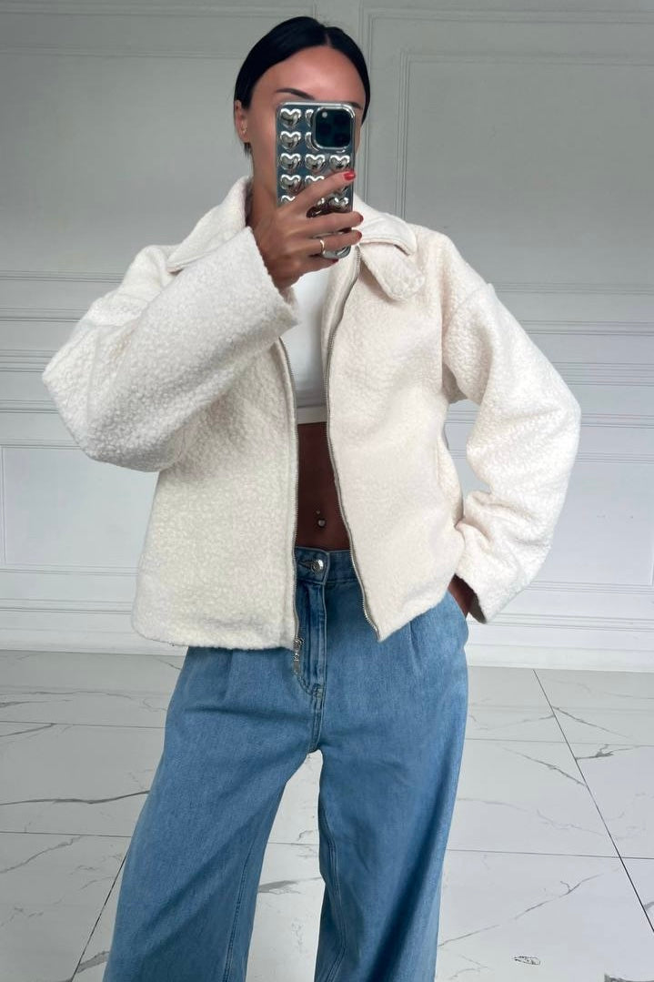 Zip Up Crop Jacket