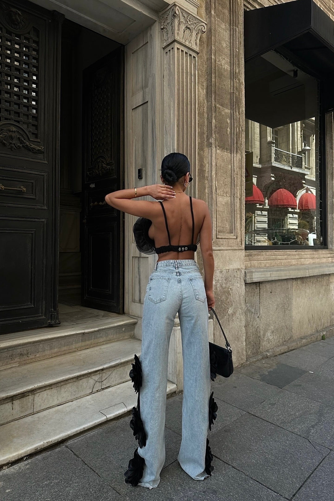 Split Rose Jeans