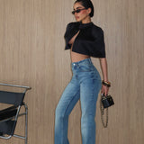 High Rise Bootcut Jean