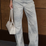 Stone Grey Wide Leg Trousers