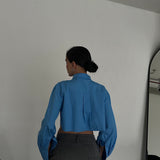 Cropped Shirt With Fake Pocket