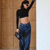 Colorblock Straight Jean