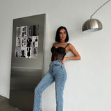 Cross Belt Jeans Blue Tint