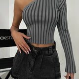 Single Sleeve Crop Top