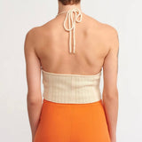 Knitted Tie Around Neck Top