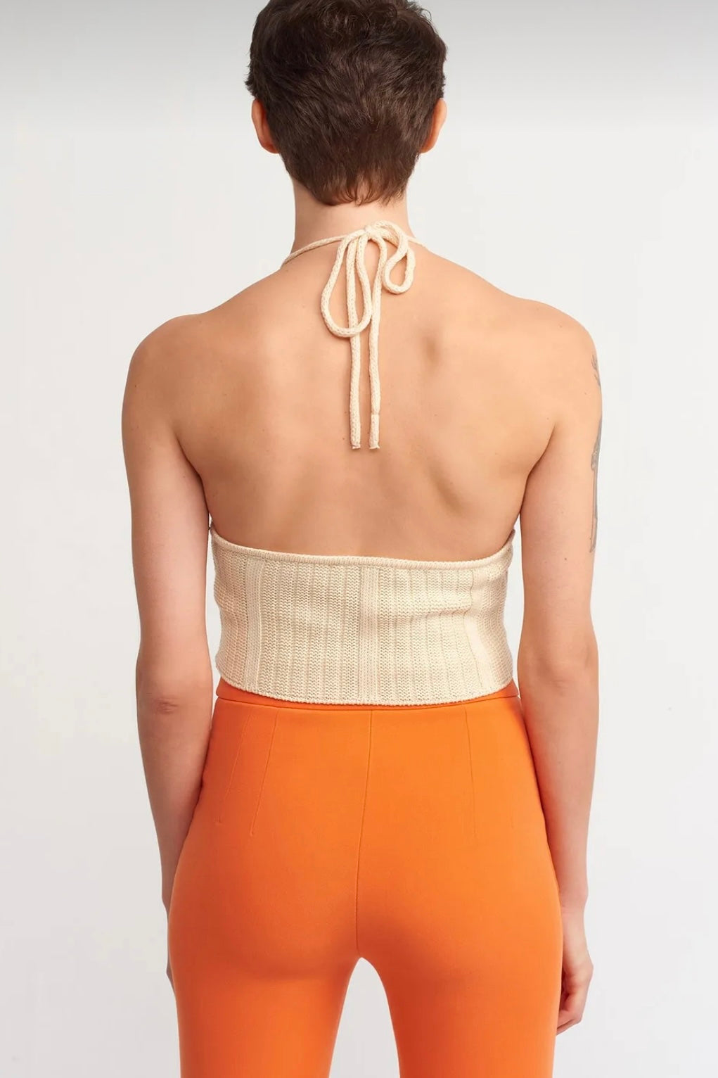 Knitted Tie Around Neck Top