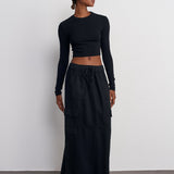 Basic Long Sleeve Crop Top