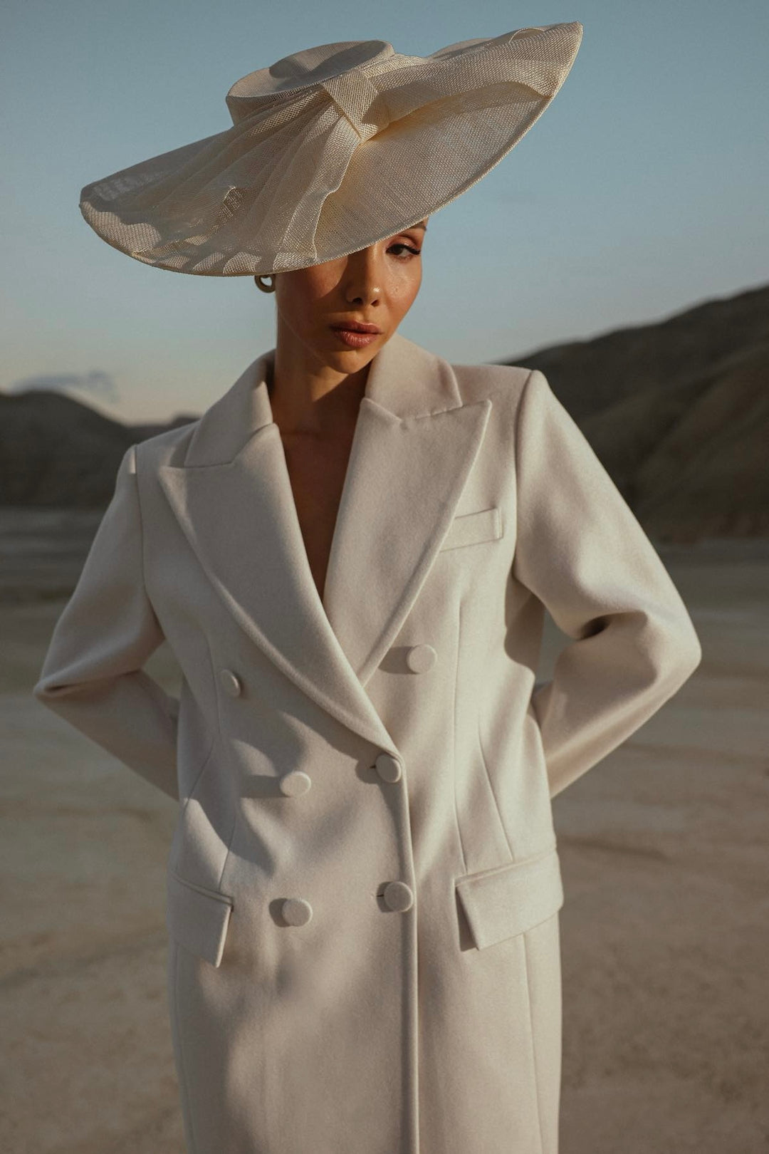 Brala White Long Coat