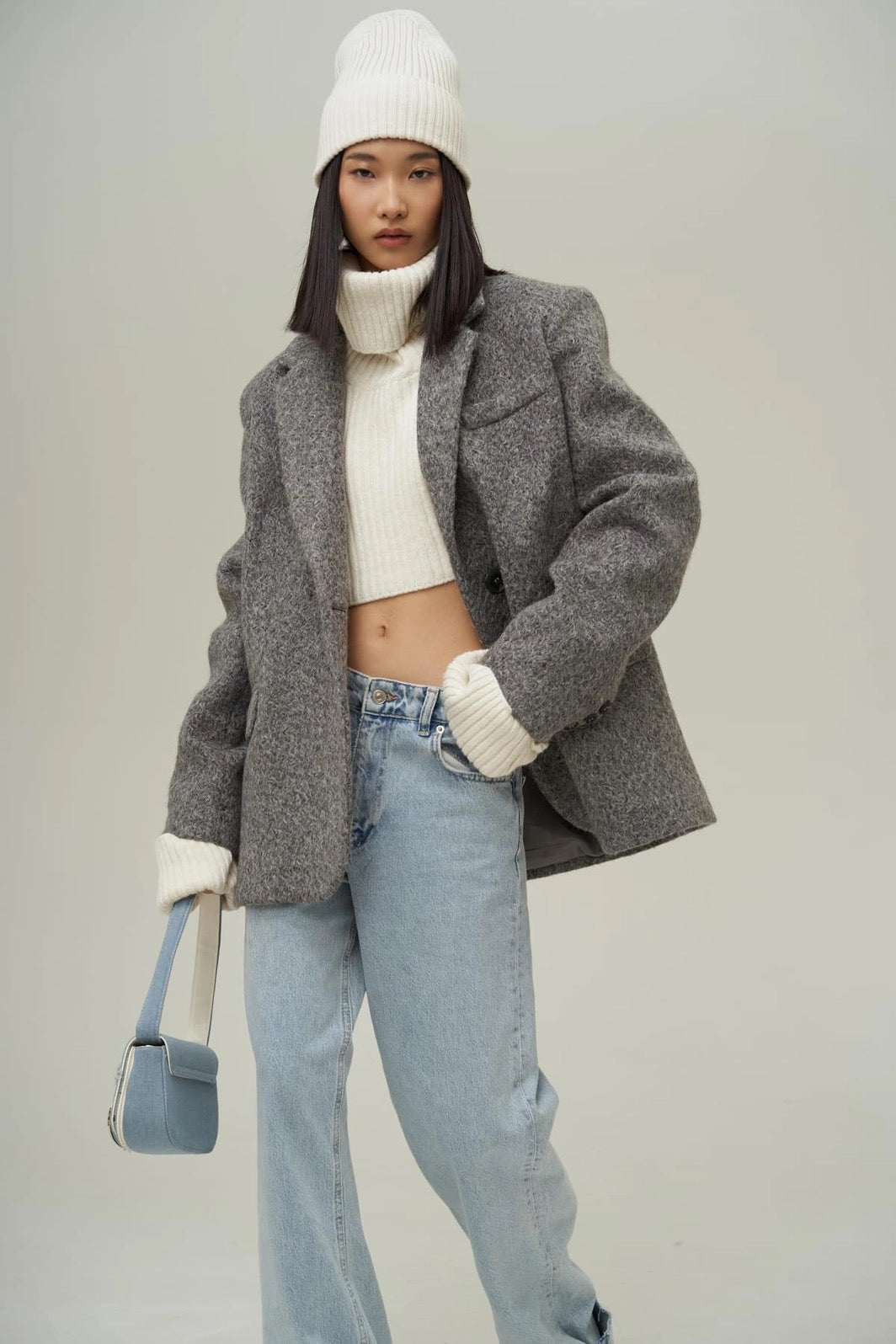 Enzo Oversized Wool Blazer Jacket