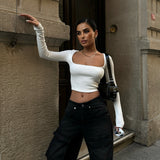 Basic Square Neck Ribbed Top