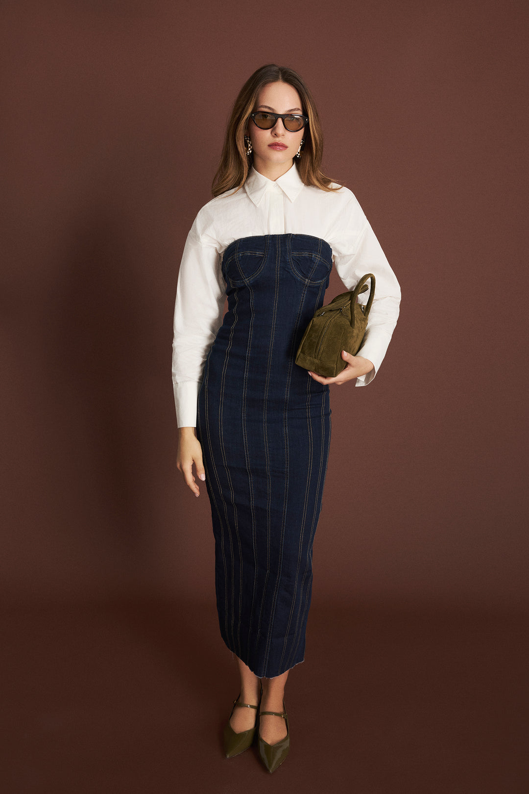 The Corset Denim Dress