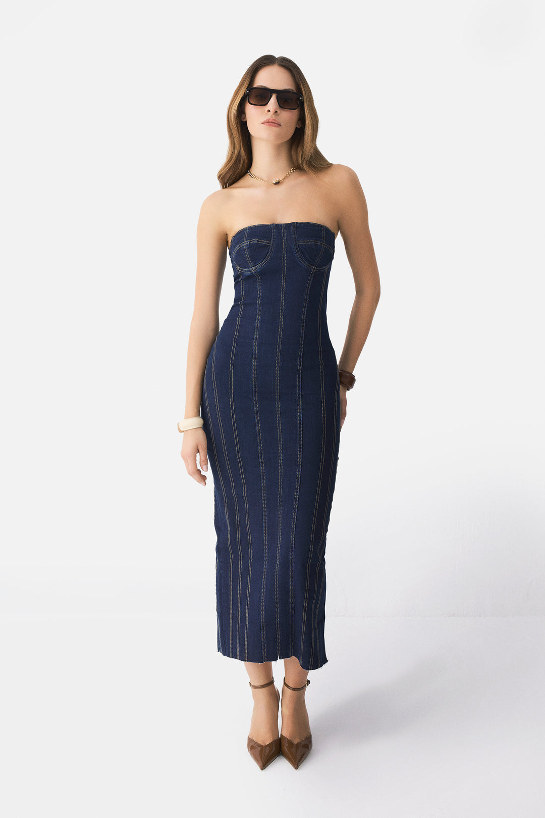 The Corset Denim Dress