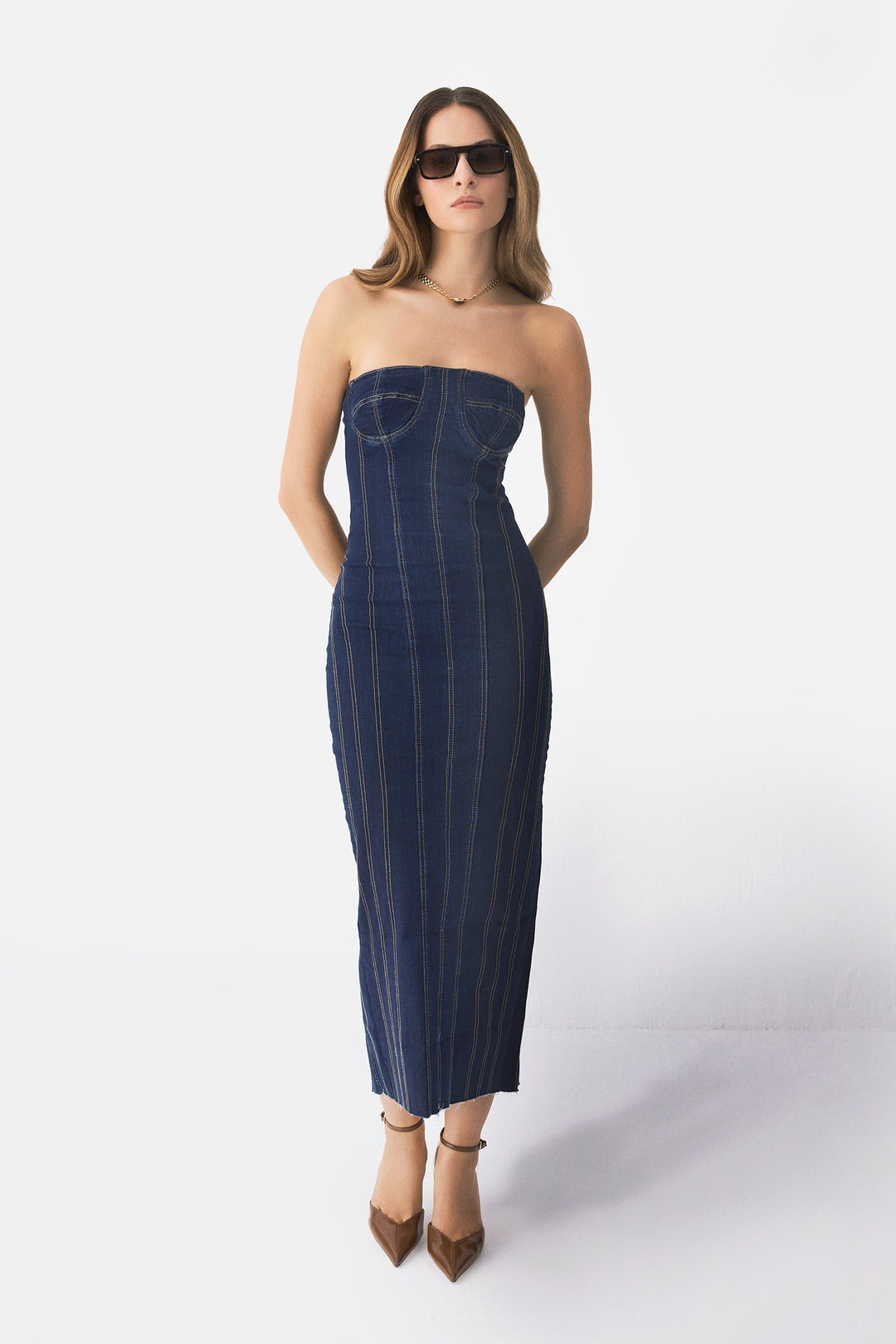 The Corset Denim Dress