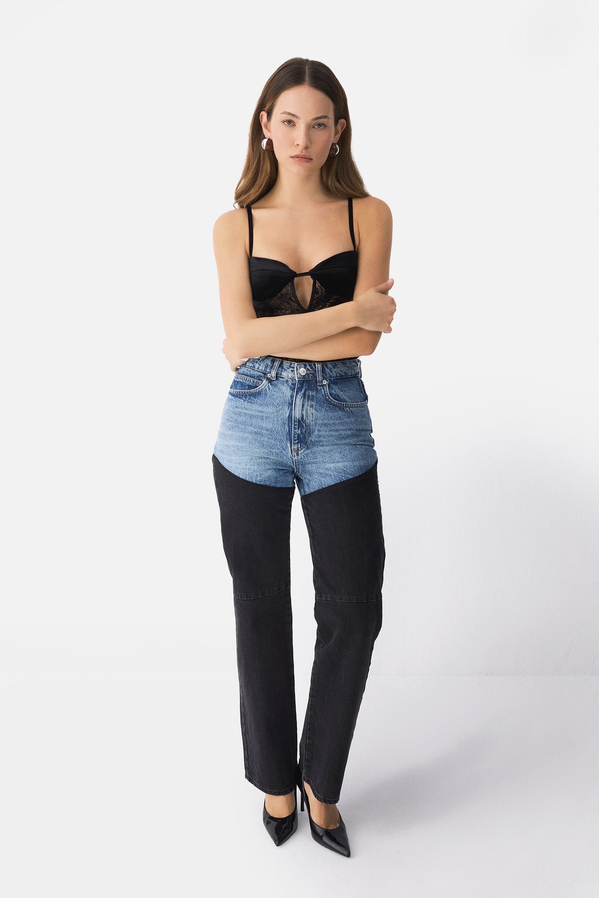 Bicolor Chap Jeans