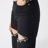 Crystal Cut Out Jeans