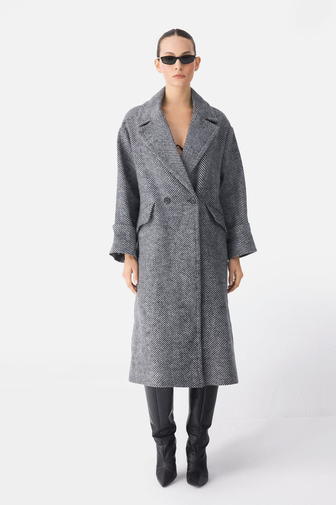Herringbone Oversize Coat