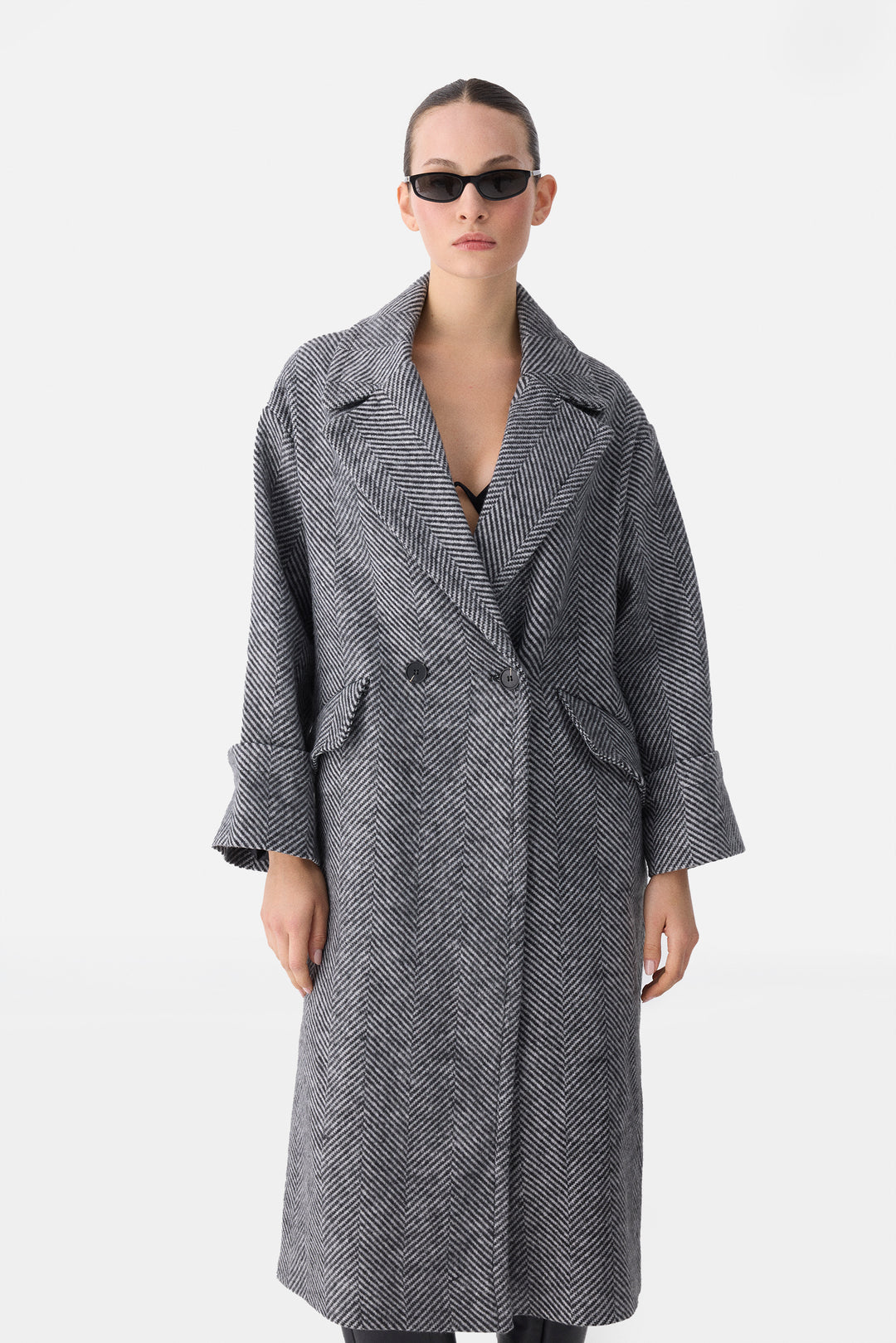 Herringbone Oversize Coat